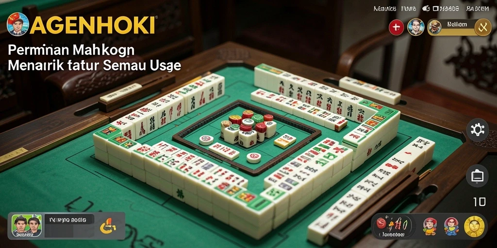 Tangkapan layar gameplay AGENHOKI menunjukkan pengalaman bermain Mahjong yang seru.