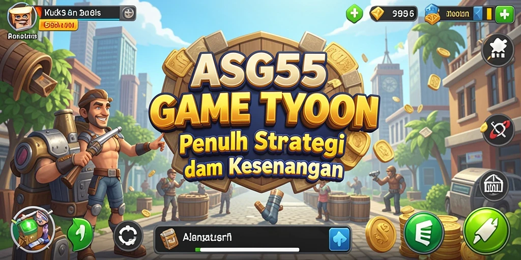 Tampilan gameplay menakjubkan dari ASG55 dengan elemen Tycoon.