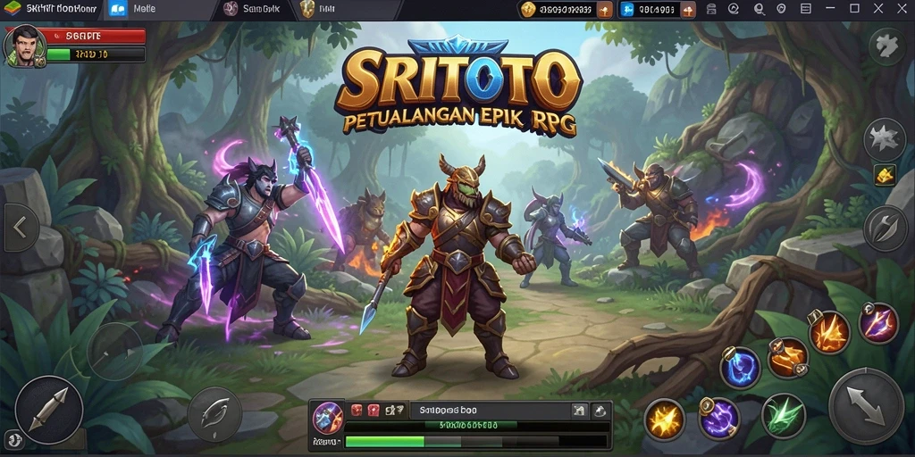 Gameplay menarik dalam dunia RPG yang penuh petualangan.