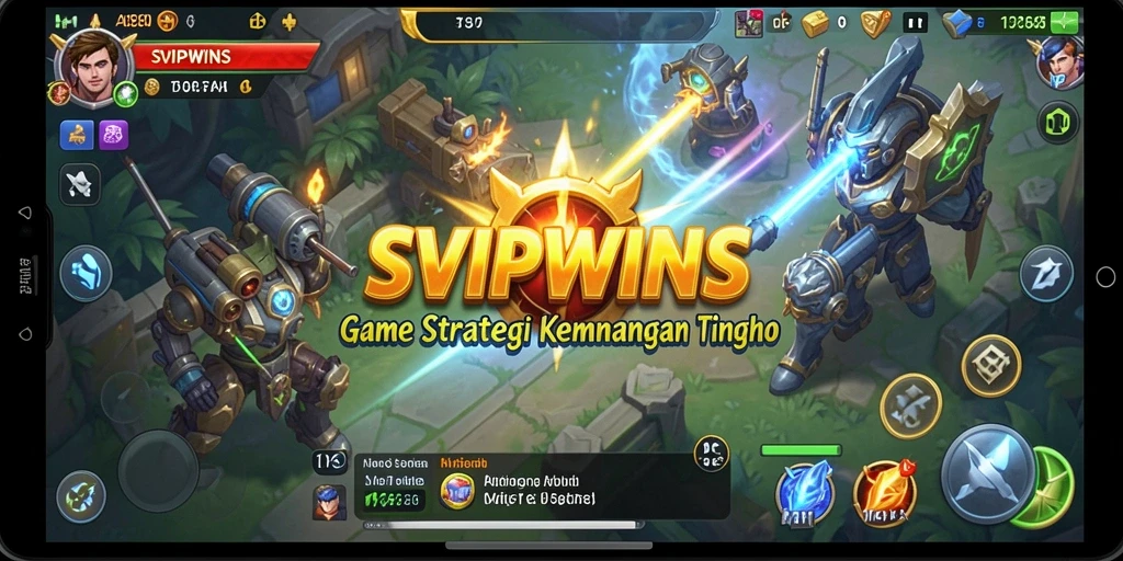 Screenshot menampilkan pertempuran strategis di dalam <strong>SVIPWINS</strong>, mencerminkan interaksi gameplay yang mendebarkan.